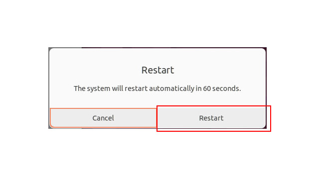 3. Restart window