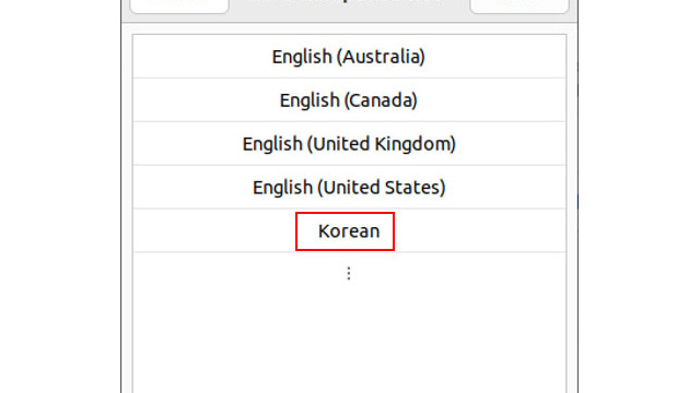 2. Add an Input Source : Korean